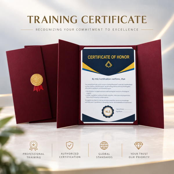 Professional Custom Bioresonance Device Certificate of Completion