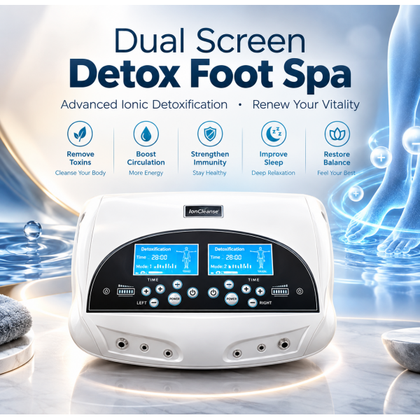 Dual Screen Detox Foot Spa System -Advanced Ionic Body Cleansing